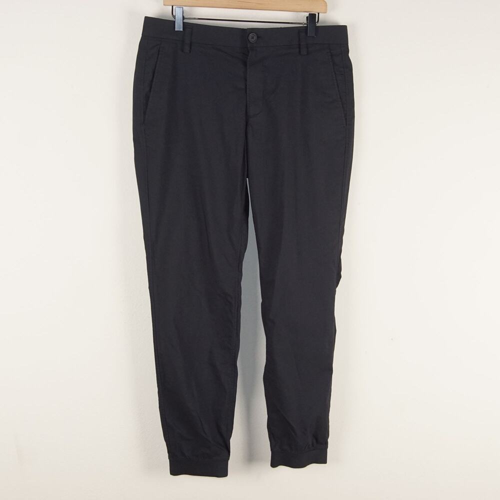 Kit and Ace Performance Black Stretch Chino Tapered Pants Mens Sz 34 x 30